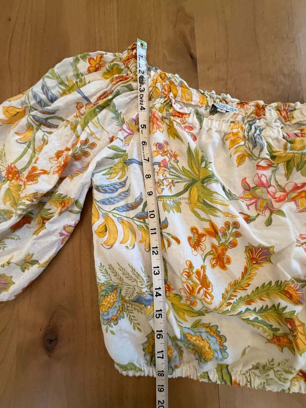 Rachel Zoe Floral Off-The-Shoulder Blouse Size M - Picture 7 of 8